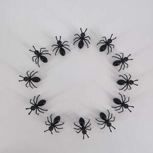 12 Reusable Ant Shaped Unbranded Black Toothpicks Fruit Forks Party Decor - NWOT